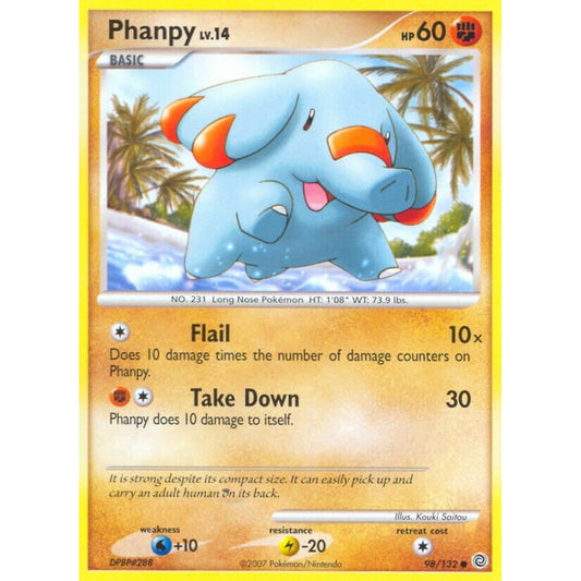 Phanpy Common 98/132 Pokemon Card Game Secret Wonders