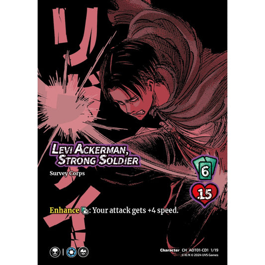 Levi Ackerman, Strong Soldier, 1/19, CH, UniVersus, Attack on Titan: Battle for Humanity