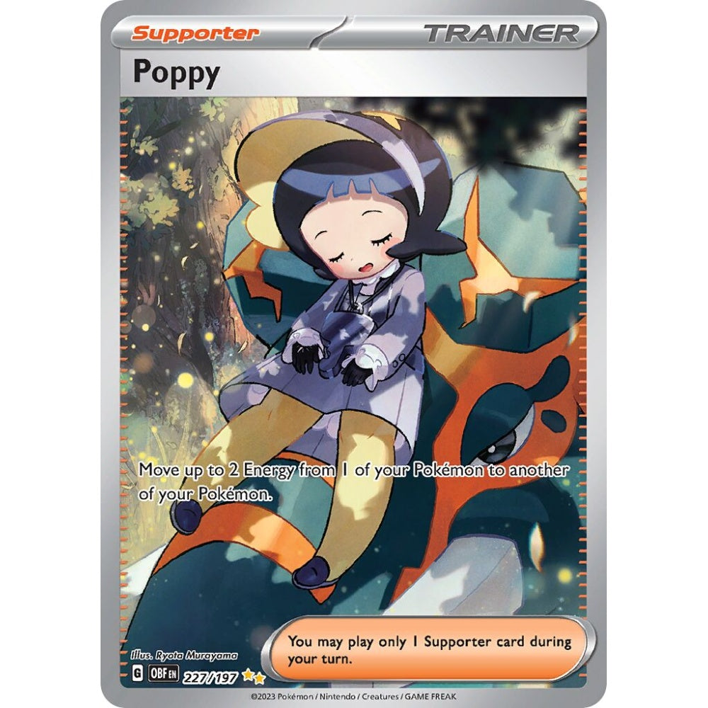 Poppy Special Illustration Rare 227/197 Pokemon Card Game Obsidian Flames