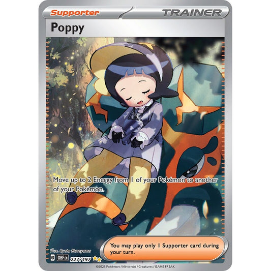 Poppy Special Illustration Rare 227/197 Pokemon Card Game Obsidian Flames