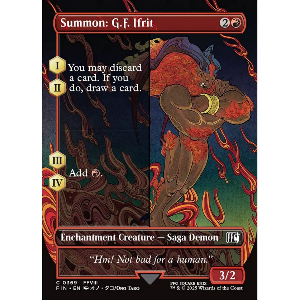 Summon: G.F. Ifrit common 369 Magic the Gathering Final Fantasy