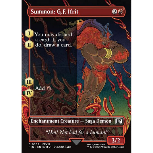 Summon: G.F. Ifrit common 369 Magic the Gathering Final Fantasy