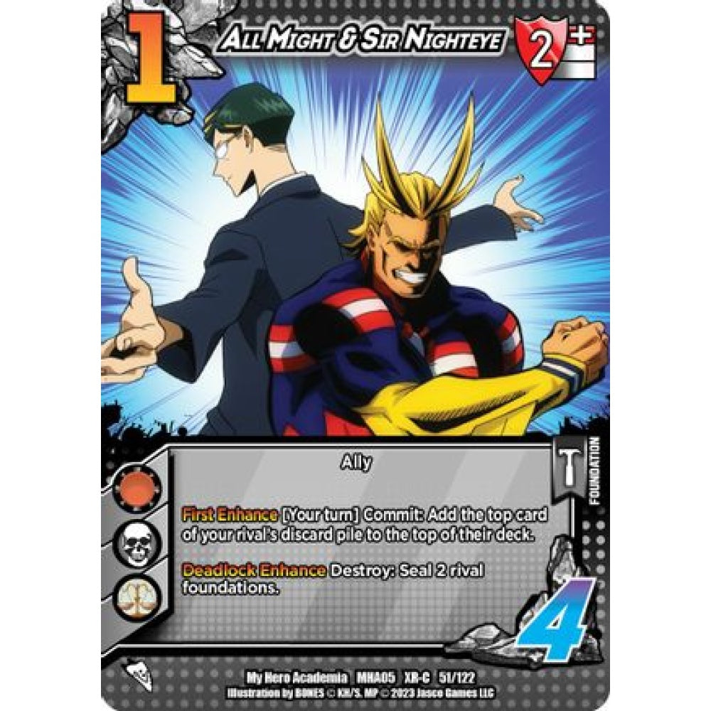 All Might & Sir Nighteye, 51/122, XR-C, UniVersus, MHA05 Undaunted Raid