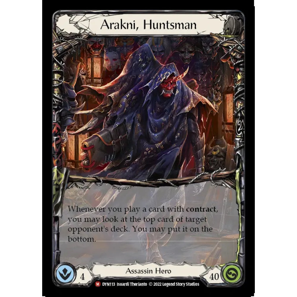 Arakni, Huntsman DYN113 Majestic Flesh & Blood Trading Card Game Dynasty in Regular Art