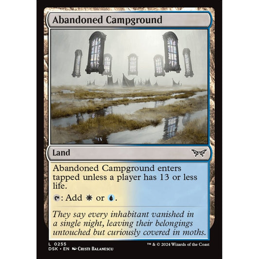 Abandoned Campground, 255, common, Magic: The Gathering, Duskmourn: House of Horror