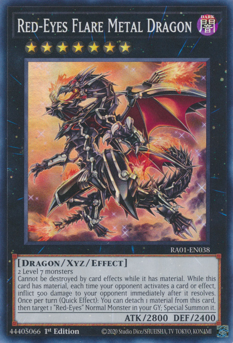 Red-Eyes Flare Metal Dragon RA01-EN038 Ultra Ultra Rare Yu-Gi-Oh 25th Anniversary Rarity Collection in Art