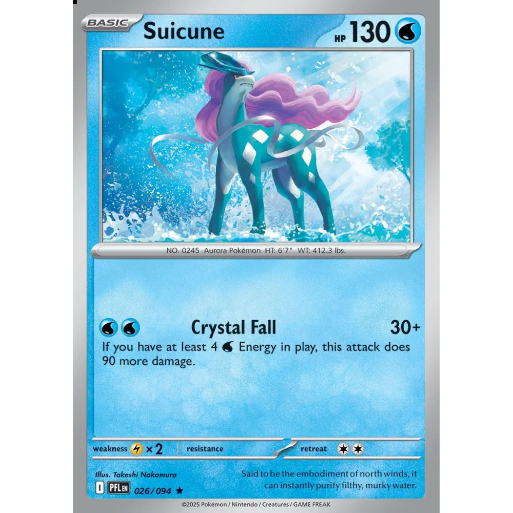 Suicune Rare 026/094 Pokemon Card Game Phantasmal Flames