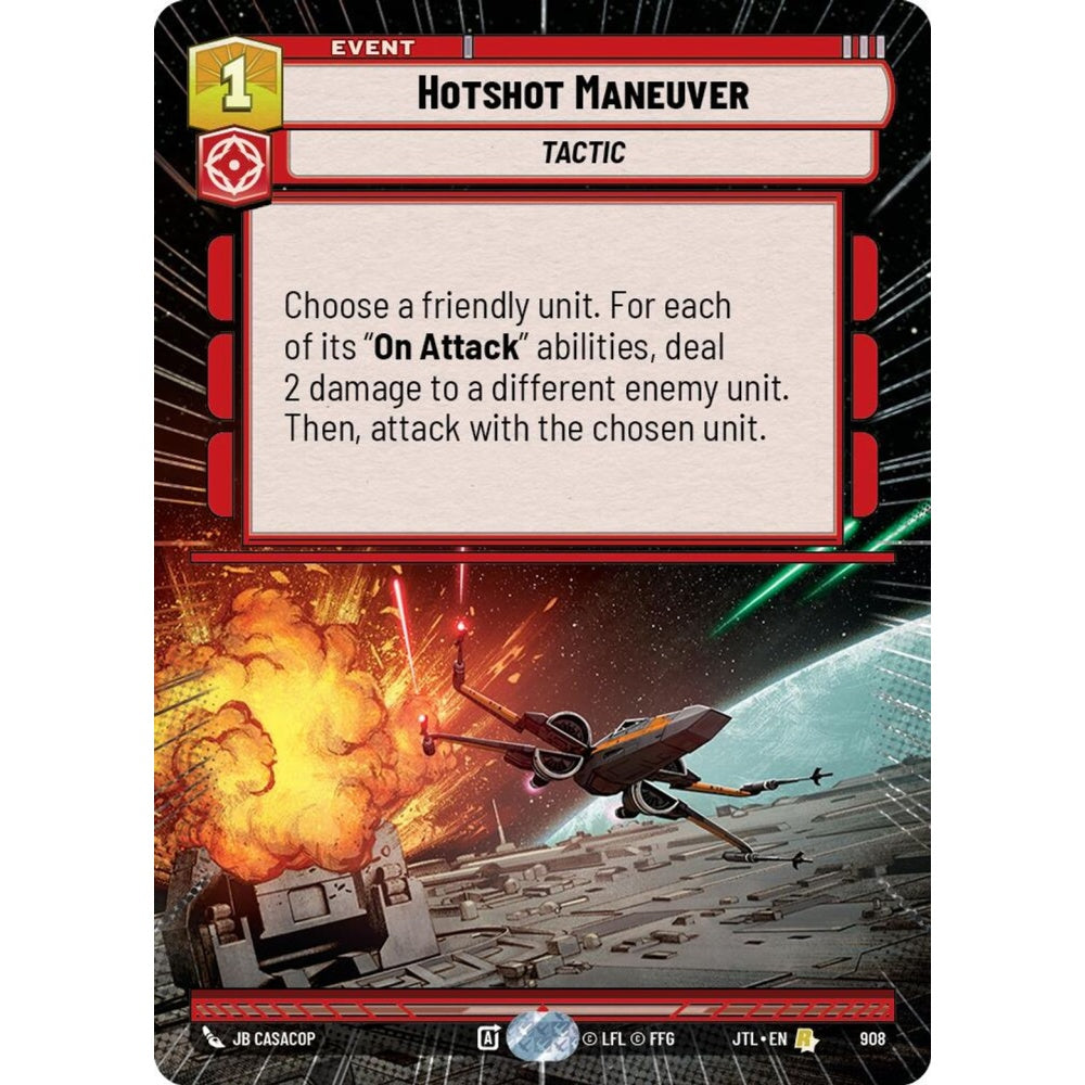 Hotshot Maneuver, R, JTL 908) Hyperspace Foil, Star Wars Unlimited