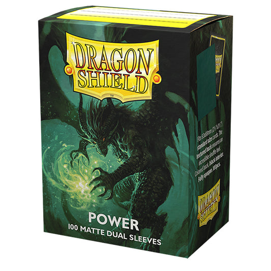 Dragon Shield - Dual Matte Standard Size Sleeves 100pk - Limited Edition Metallic Power Green