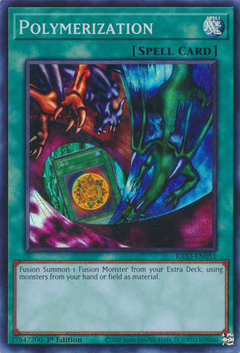 Polymerization RA03-EN051 Platinum Platinum Secret Rare Yu-Gi-Oh Quarter Century Bonanza in Alt-Art Art