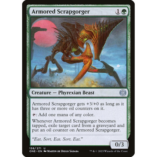 Armored Scrapgorger, uncommon, 158, Magic the Gathering, Phyrexia: All Will Be One