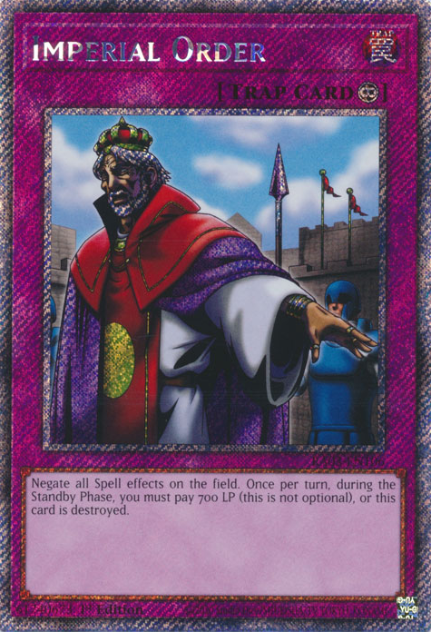 Imperial Order RA03-EN106 Platinum Platinum Secret Rare Yu-Gi-Oh Quarter Century Bonanza in Art