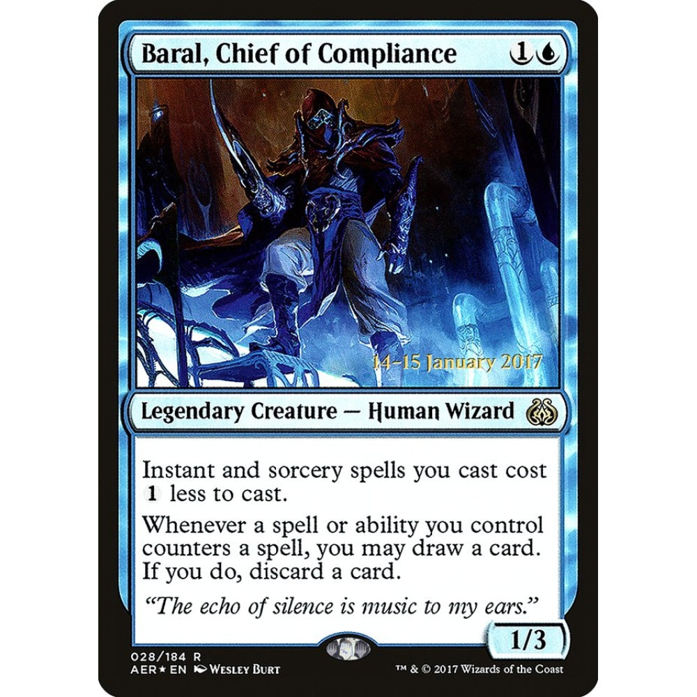 Baral, Chief of Compliance rare 28s Magic the Gathering Aether Revolt Promos