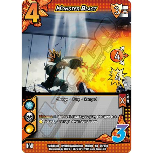 Monster Blast, 79/180, XR, UniVersus, MHA01 My Hero Academia