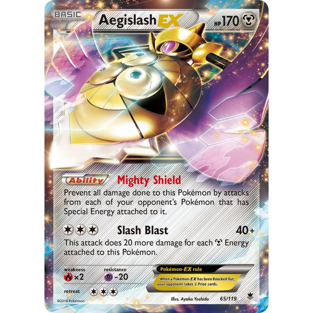Aegislash-EX Rare Holo EX 65/119 Pokemon Card Game Phantom Forces