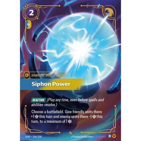 Siphon Power OGN-266/298 Riftbound Card Game Origins Epic
