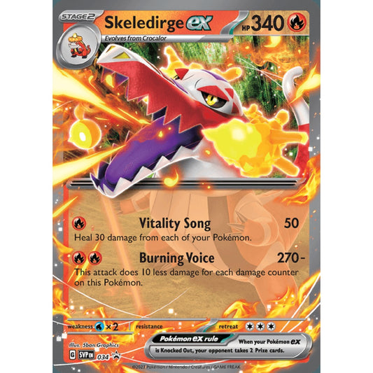 Skeledirge ex Black Star Promo 34 Pokemon Card Game Scarlet & Violet Promos
