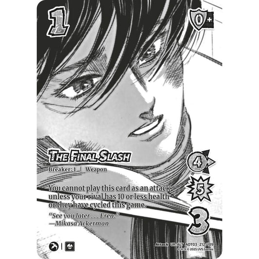 The Final Slash 212/189 AOT03 Universus Attack on Titan: Apocalypse Attack UR-ALT