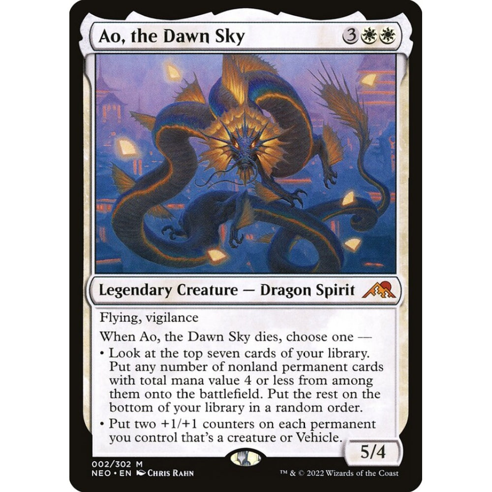 Ao, the Dawn Sky mythic 2 Magic the Gathering Kamigawa: Neon Dynasty