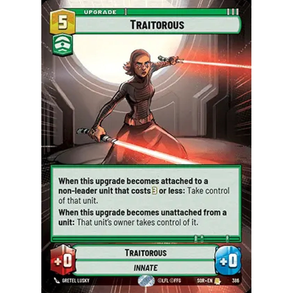 Traitorous, 386, R, Star Wars Unlimited, Sparks Of Rebellion