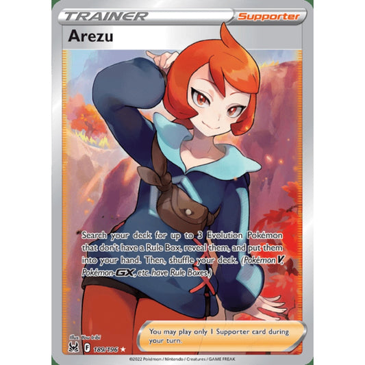 Arezu Full Art 189/196 Pokemon Card Game Lost Origins