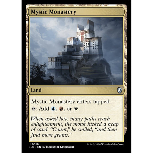 Mystic Monastery, 318, uncommon, Magic: The Gathering, Bloomburrow