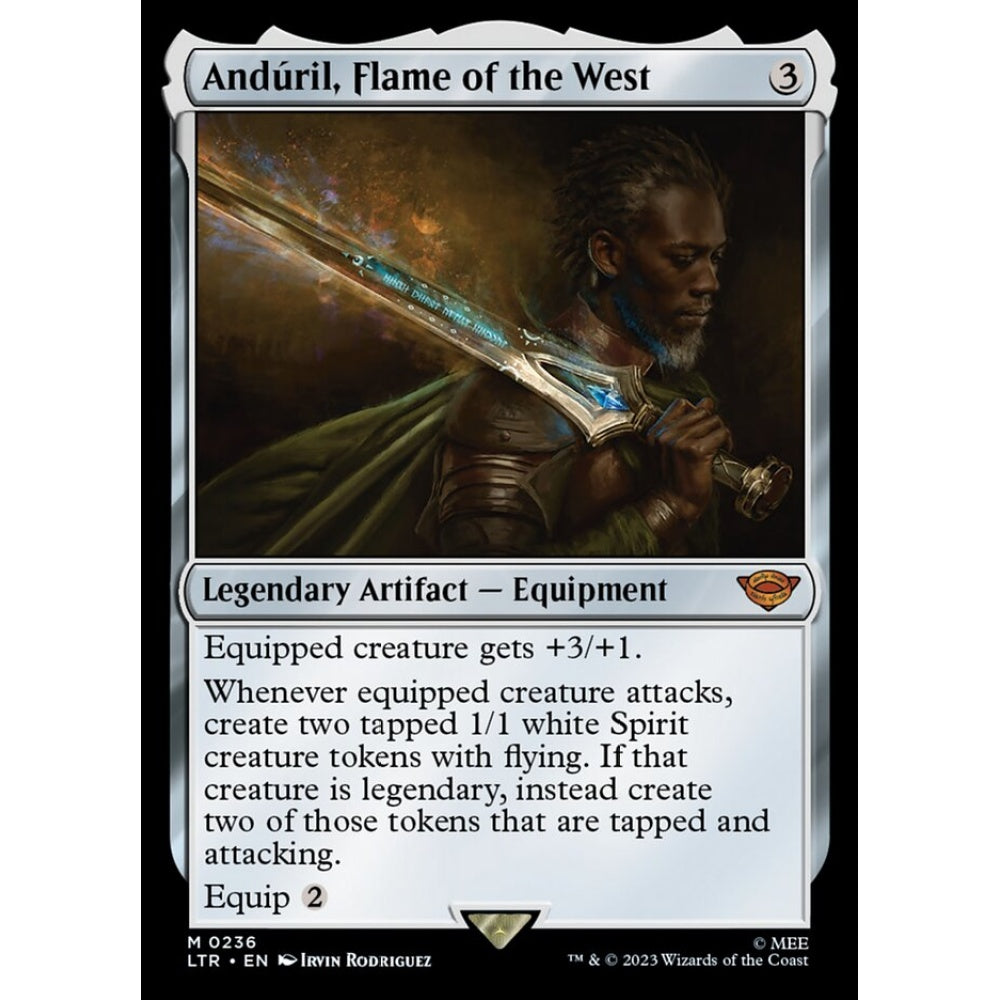Andúril, Flame of the West, mythic, 236, Magic the Gathering, The Lord of the Rings: Tales of Middle-earth