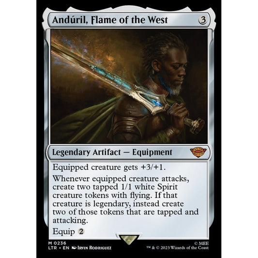 Andúril, Flame of the West, mythic, 236, Magic the Gathering, The Lord of the Rings: Tales of Middle-earth