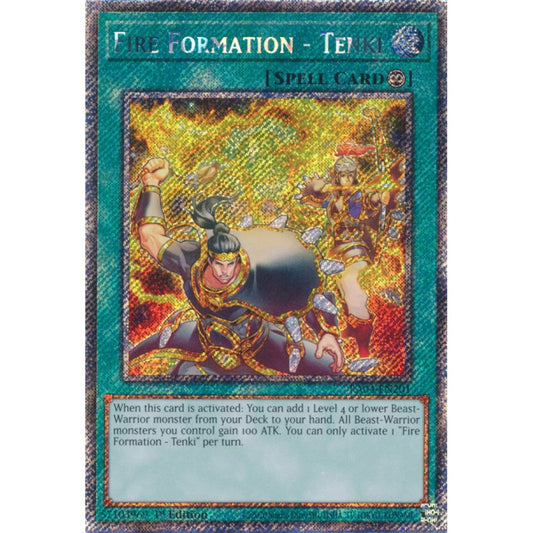 Fire Formation - Tenki RA04-EN201 QCR Quarter Century Secret Rare Yu-Gi-Oh Quarter Century Stampede in Art