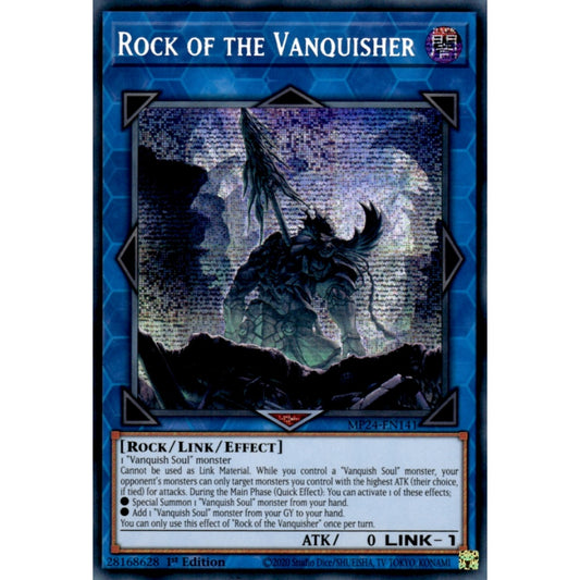 Rock of the Vanquisher MP24-EN141 Prismatic Prismatic Secret Rare Yu-Gi-Oh 25th Anniversary Tin: Dueling Mirrors in Art