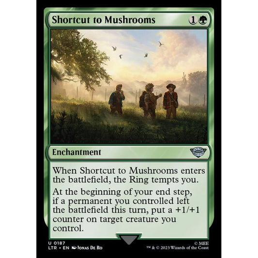 Shortcut to Mushrooms, uncommon, 187, Magic the Gathering, The Lord of the Rings: Tales of Middle-earth