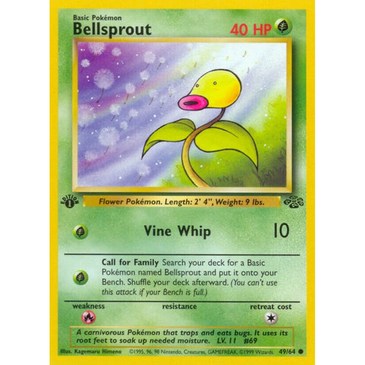 Bellsprout Common 49/64 Pokemon Card Game Jungle
