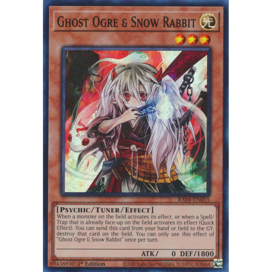 Ghost Ogre & Snow Rabbit RA04-EN015 Ultra Ultra Rare Yu-Gi-Oh Quarter Century Stampede in Art