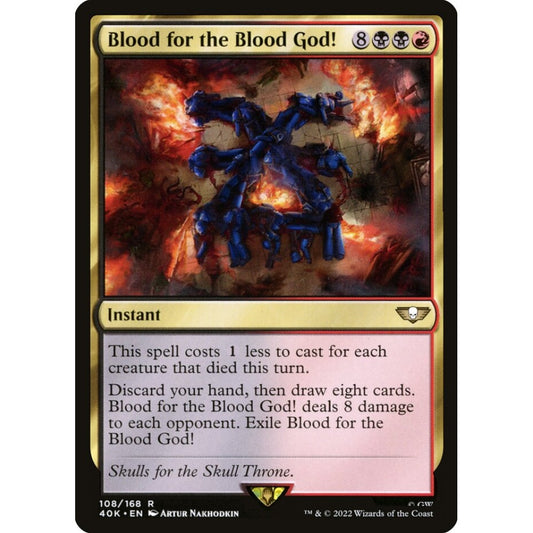 Blood for the Blood God! rare 108 Magic the Gathering Warhammer 40,000 Commander