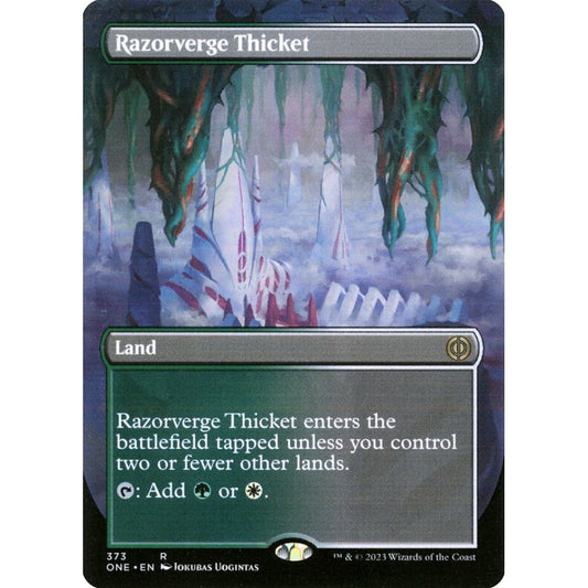 Razorverge Thicket, rare, 373, Magic the Gathering, Phyrexia: All Will Be One