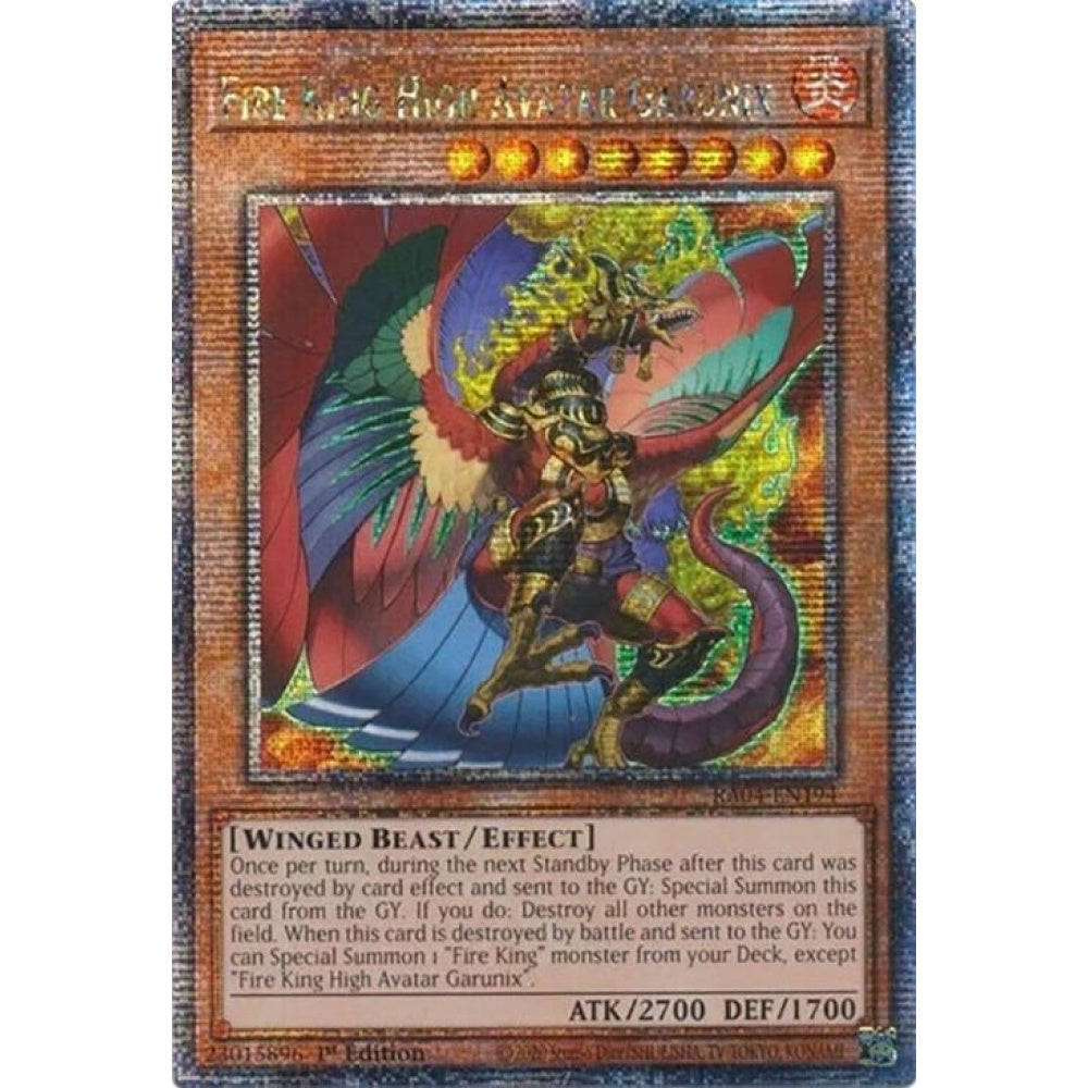 Fire King High Avatar Garunix (Quarter Century Secret Rare) RA04-EN194 QCR Yu-Gi-Oh Quarter Century Stampede