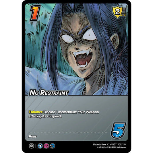 No Restraint, 108/154, C, UniVersus, Yu Yu Hakusho: Dark Tournament