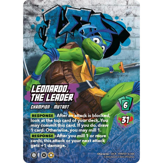 Leonardo, the Leader 6/186 TMNT01 Universus Teenage Mutant Ninja Turtles Character CH-R