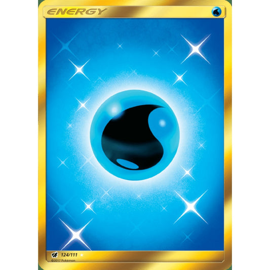 Water Energy Secret Rare 124/111 Pokemon Card Game Crimson Invasion