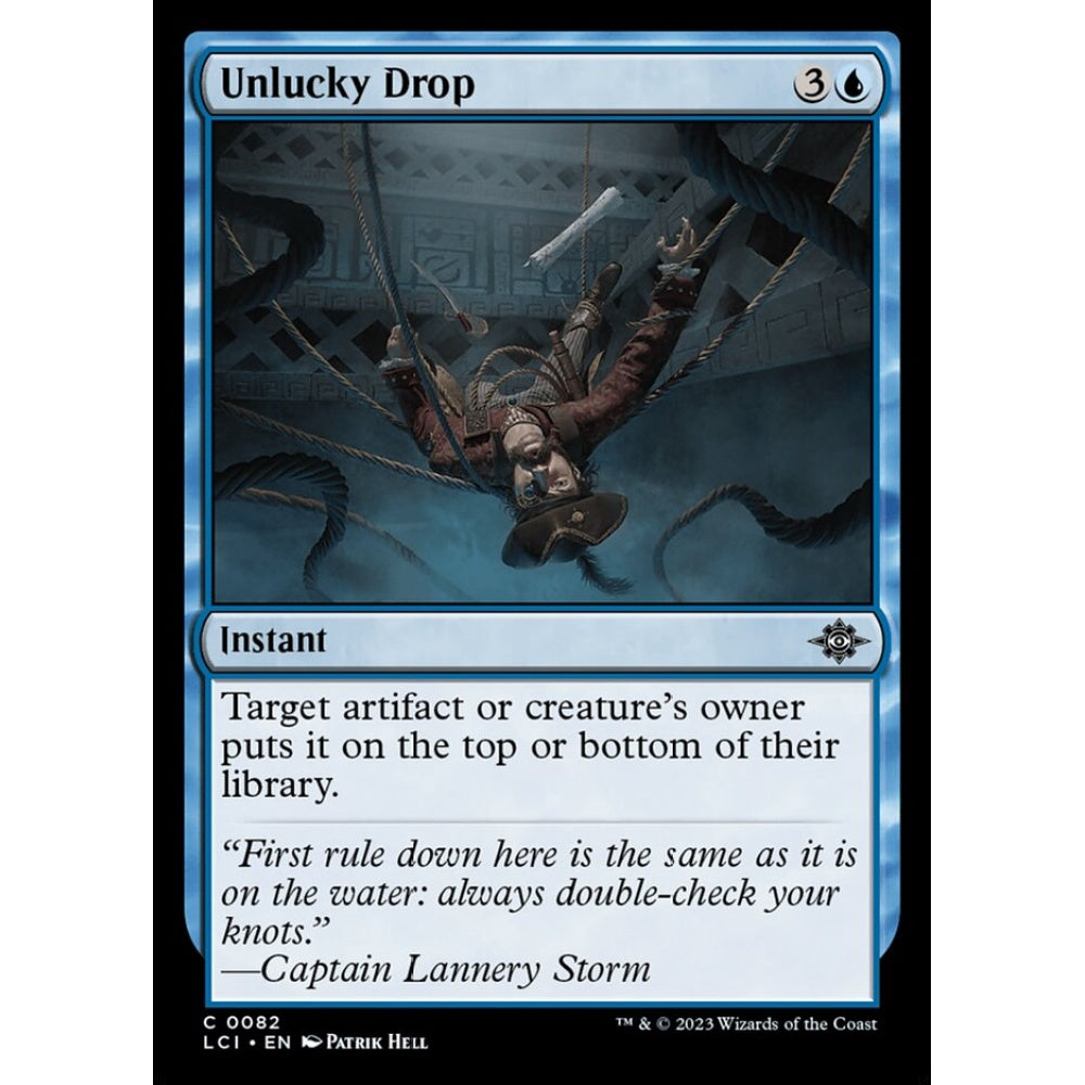 Unlucky Drop common 82 Magic the Gathering The Lost Caverns of Ixalan