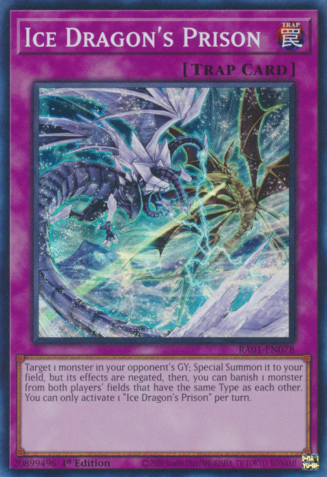 Ice Dragon's Prison RA01-EN078 Super Super Rare Yu-Gi-Oh 25th Anniversary Rarity Collection in Art