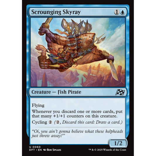 Scrounging Skyray, 60, uncommon, Magic: The Gathering, Aetherdrift
