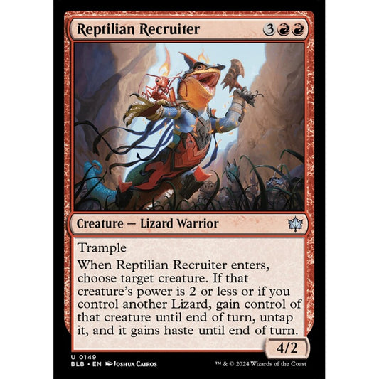 Reptilian Recruiter, 149, uncommon, Magic: The Gathering, Bloomburrow
