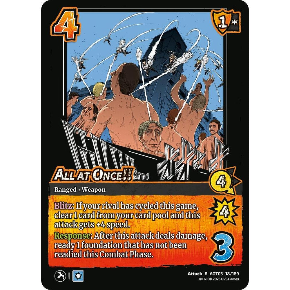 All at Once!! 18/189 AOT03 Universus Attack on Titan: Apocalypse Attack R