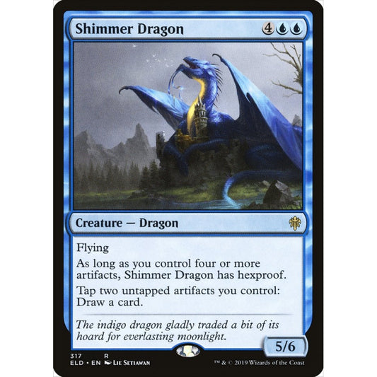 Shimmer Dragon rare 317 Magic the Gathering Throne of Eldraine