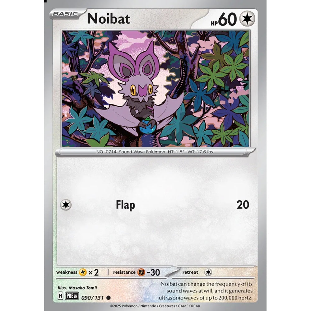 Noibat Common 090/131 Pokemon Card Game Prismatic Evolutions