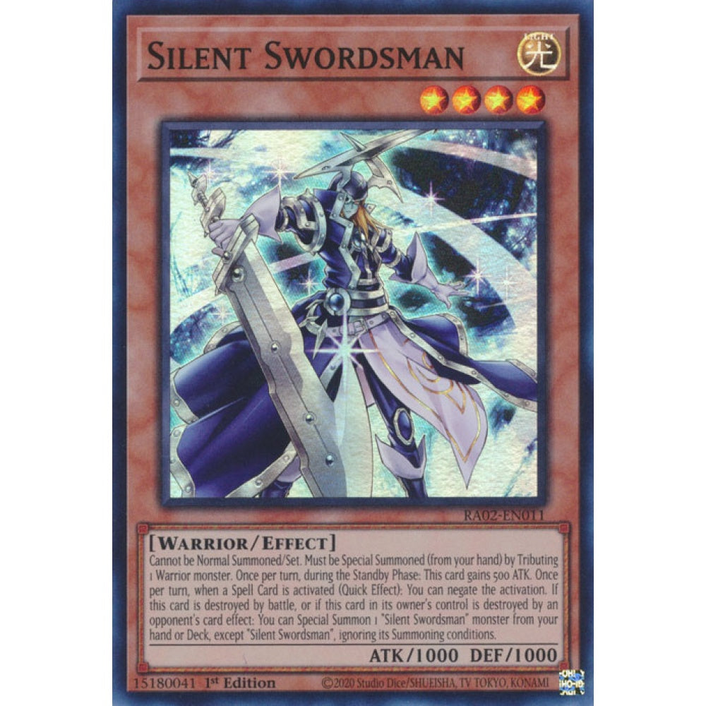 Silent Swordsman RA02-EN011 Super Super Rare Yu-Gi-Oh 25th Anniversary Rarity Collection II in Art