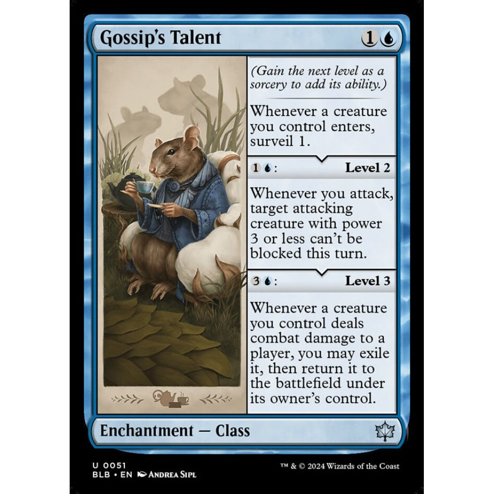 Gossip's Talent, 51, uncommon, Magic: The Gathering, Bloomburrow