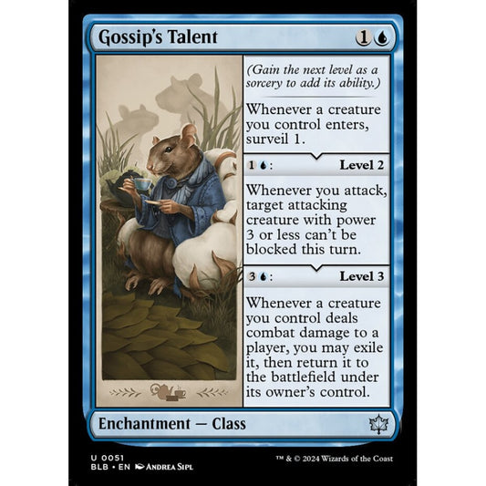 Gossip's Talent, 51, uncommon, Magic: The Gathering, Bloomburrow