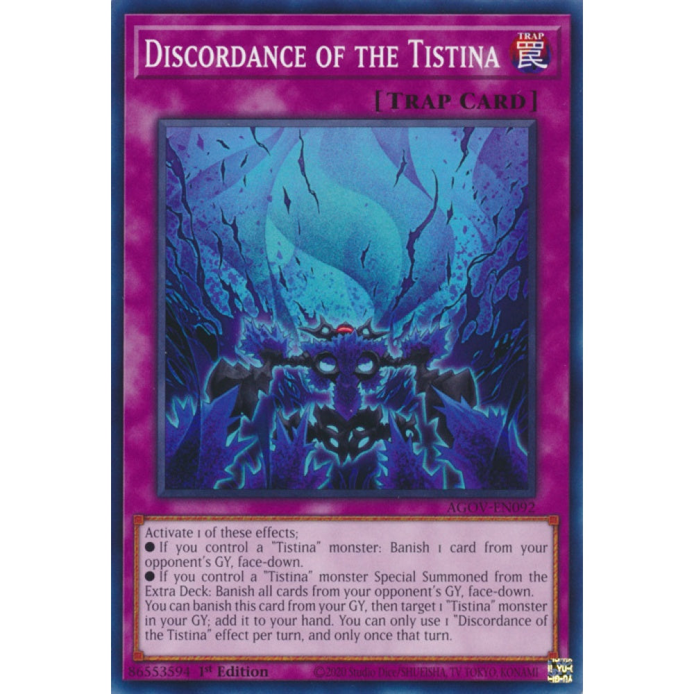 Discordance of the Tistina AGOV-EN092 Common Common Yu-Gi-Oh Age of Overlord in Art